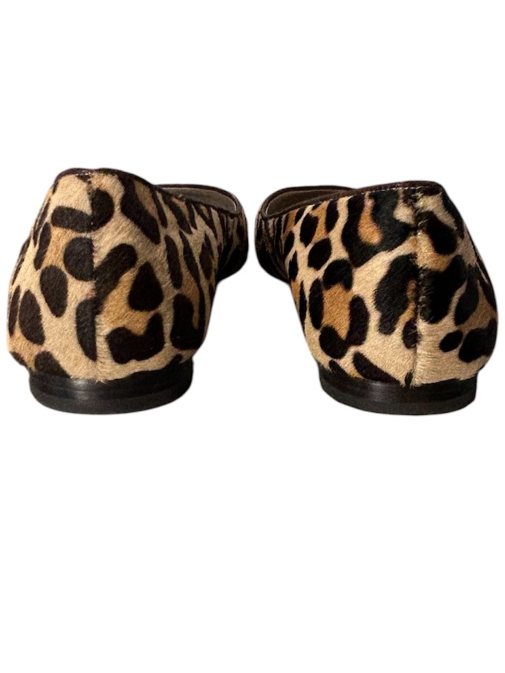 Michael Kors Leopard Print Ballet Flats Sz 10 M Round-toe Gold Tone MK Hardware - Picture 7 of 11
